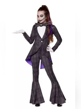 🌸NEW Jack Skellington Girls' Halloween Costume size Large